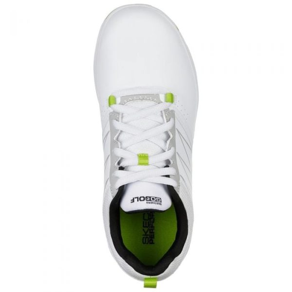 Skechers Go Golf Blaster Junior Spiked Shoes - White Lime For Discount