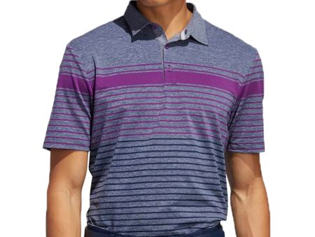 adidas Ultimate365 Engineered Heathered Polo Shirt - Purple Purple Tint Navy Mel For Cheap