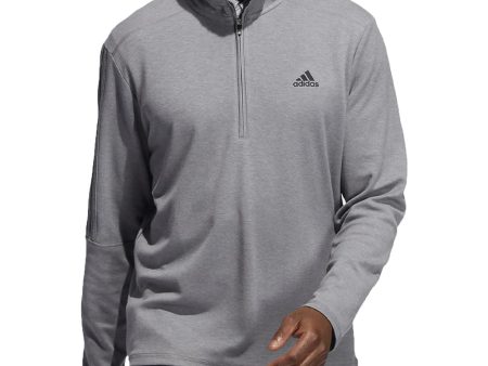 adidas 3 Stripe 1 4 Zip Midlayer - Grey Three Discount