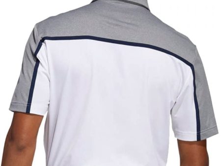 adidas Ultimate356 3-Stripe Polo Shirt - White Grey Three Discount