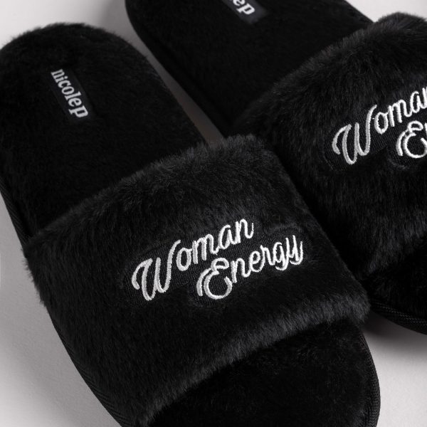 Fluffy Slippers - Black NEW Online