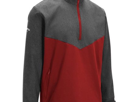 Callaway Heathered 1 4 Zip Wind Jacket - Asphalt Heather For Discount