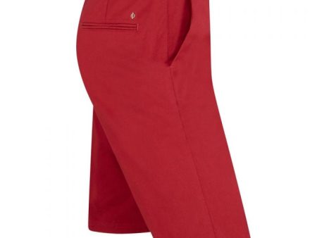 Oscar Jacobson Chino Shorts - Dark Red Online Hot Sale