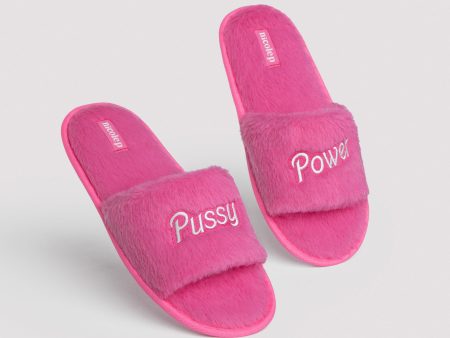 Fluffy Slippers - Pink NEW For Cheap