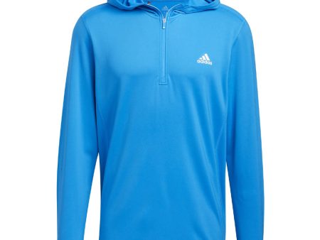 adidas Novelty 1 4 Zip Hoodie - Blue Rush For Discount