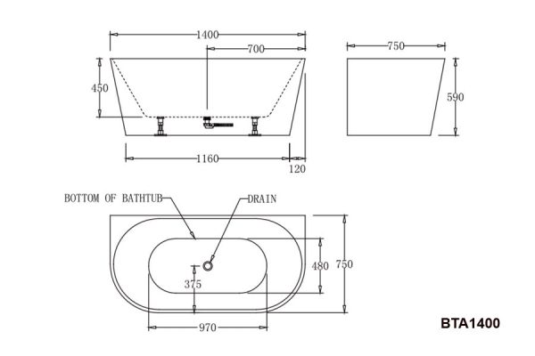 Atlanta Back to Wall Bathtub Online