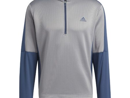 adidas Colour Block 1 4 Zip Pullover - Grey Three Crew Navy Hot on Sale