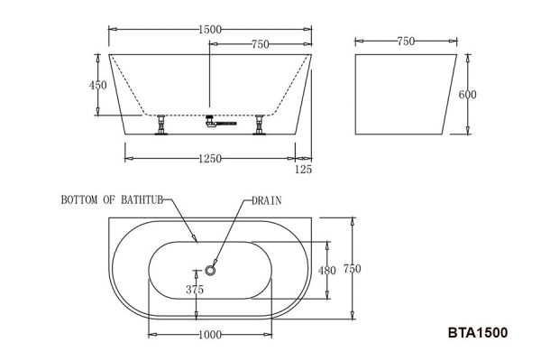 Atlanta Back to Wall Bathtub Online