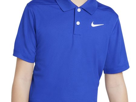 Nike Dri-FIT Victory Junior Polo Shirt - Game Royal White Fashion