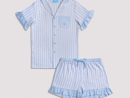 Dreamy Summer - Light Blue [Camicetta + Pantaloncino] Online Hot Sale